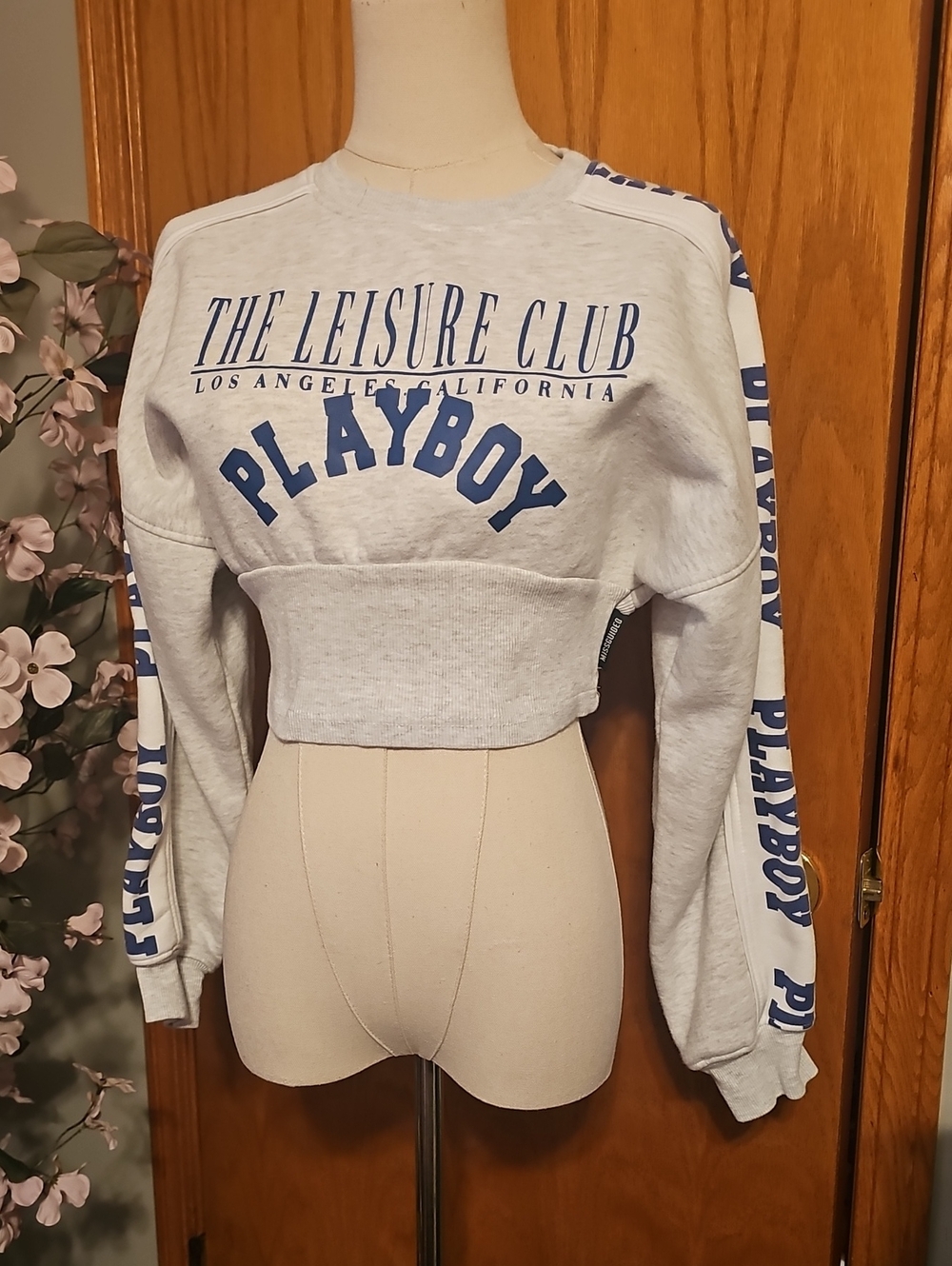 Playboy X Missguided Crop Top Sweatshirt